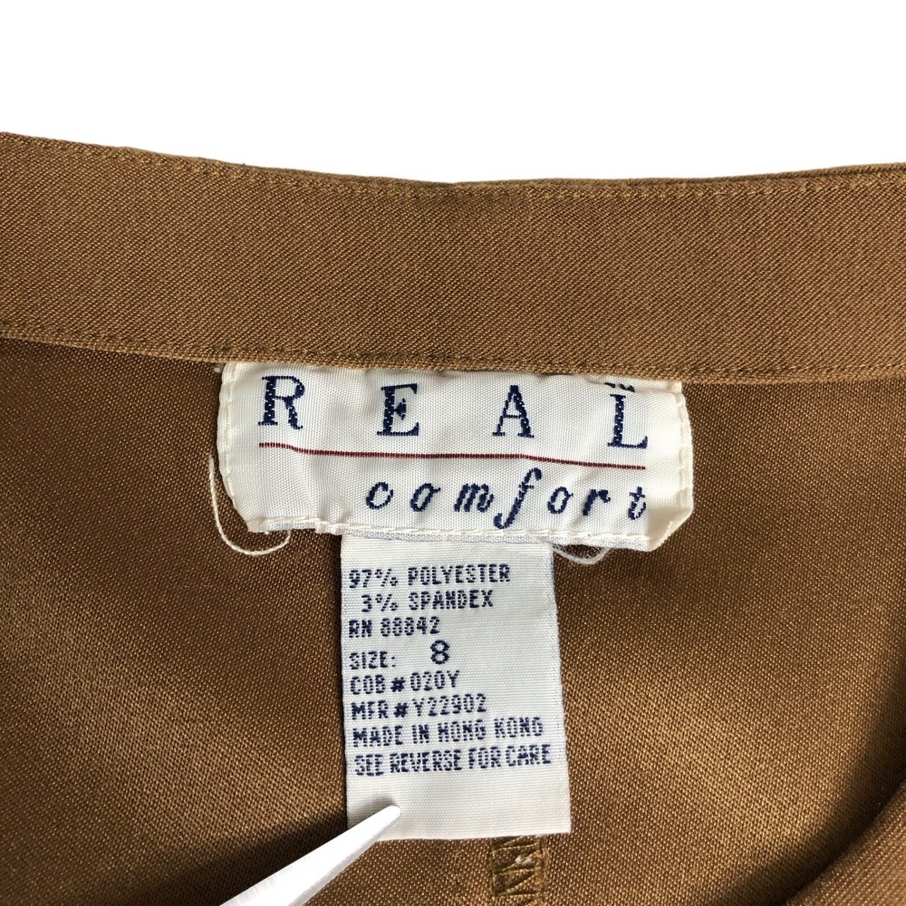 Vintage 90s Y2K Real Comfort Maxi Dress Jumper 8 Brown Sleeveless Tank Lagenlook - Picture 4 of 16